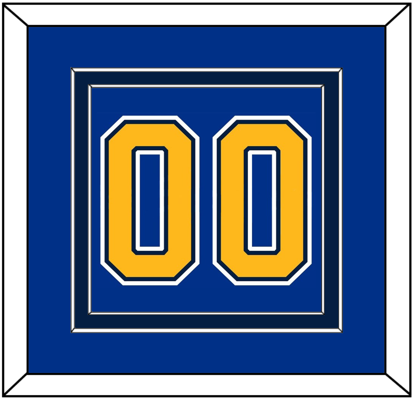 St. Louis Number (Back) - Road/Home Blue (1998-2007) - Signature Tier 5