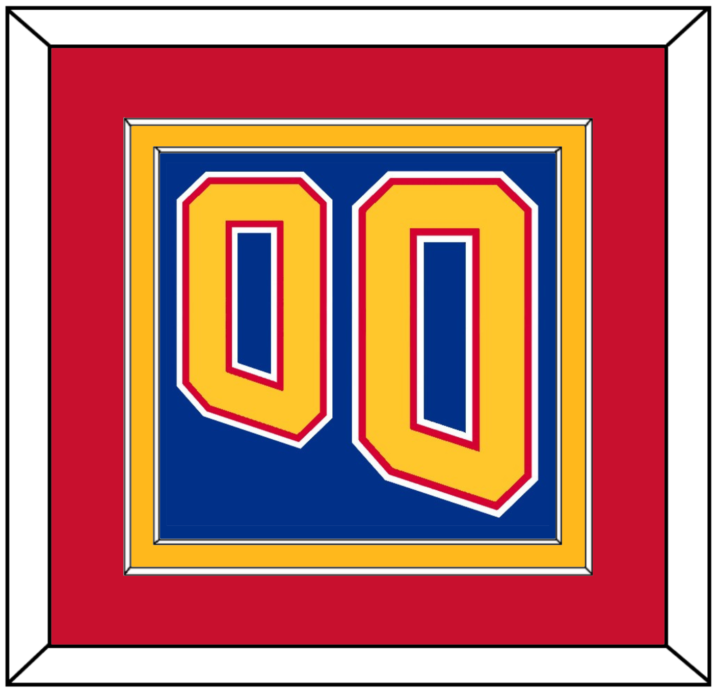 St. Louis Number (Back) - Road Blue (1995-1998) - Signature Tier 3