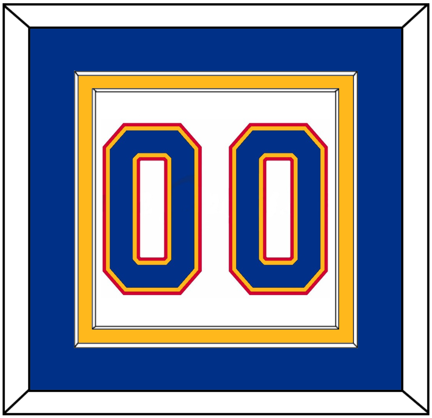 St. Louis Number (Back) - Home White (1992-1995) - Signature Tier 2