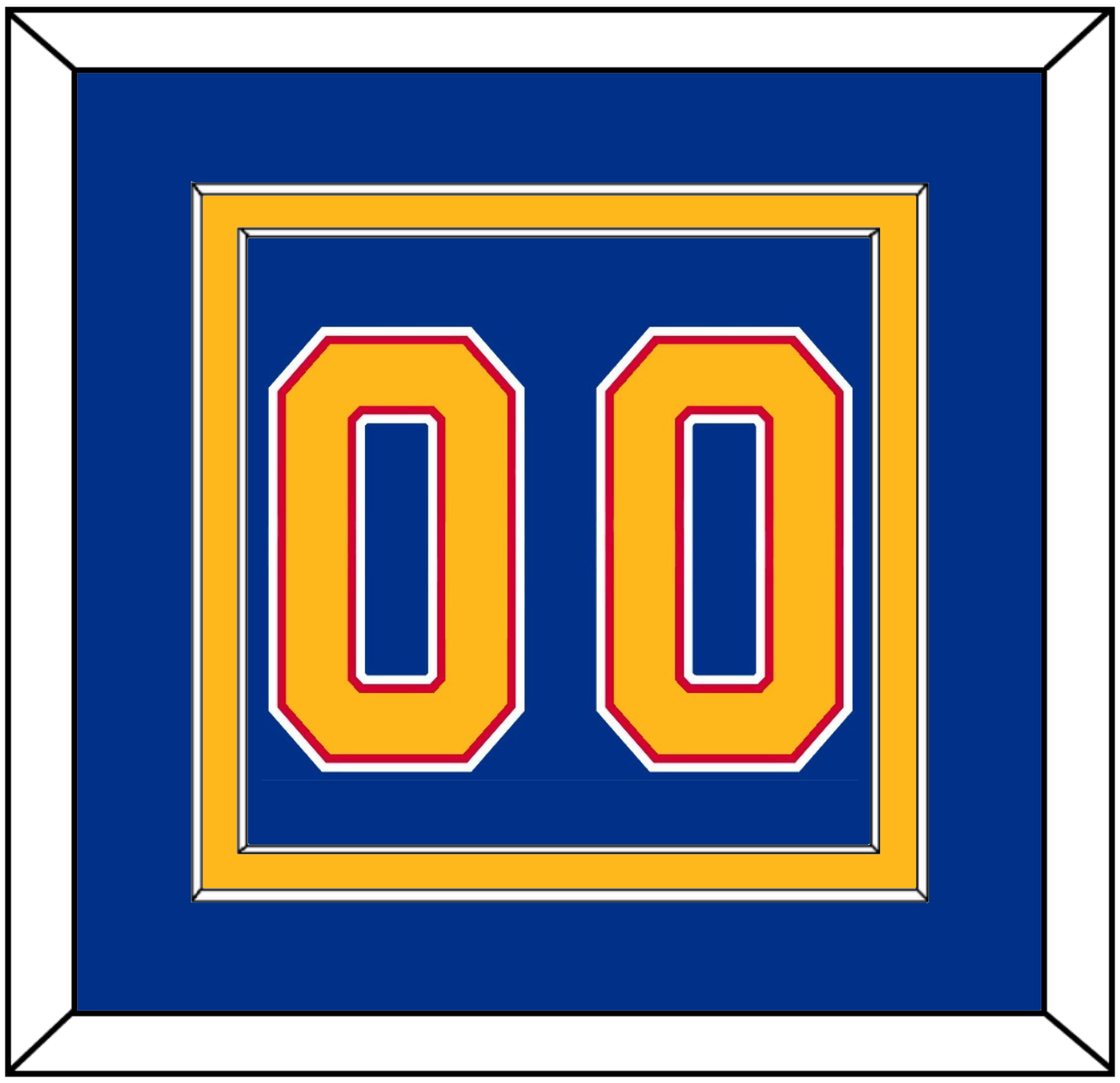 St. Louis Number (Back) - Road Blue (1992-1995) - Signature Tier 2