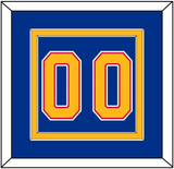 St. Louis Number (Back) - Road Blue (1992-1995) - Double Mat 2