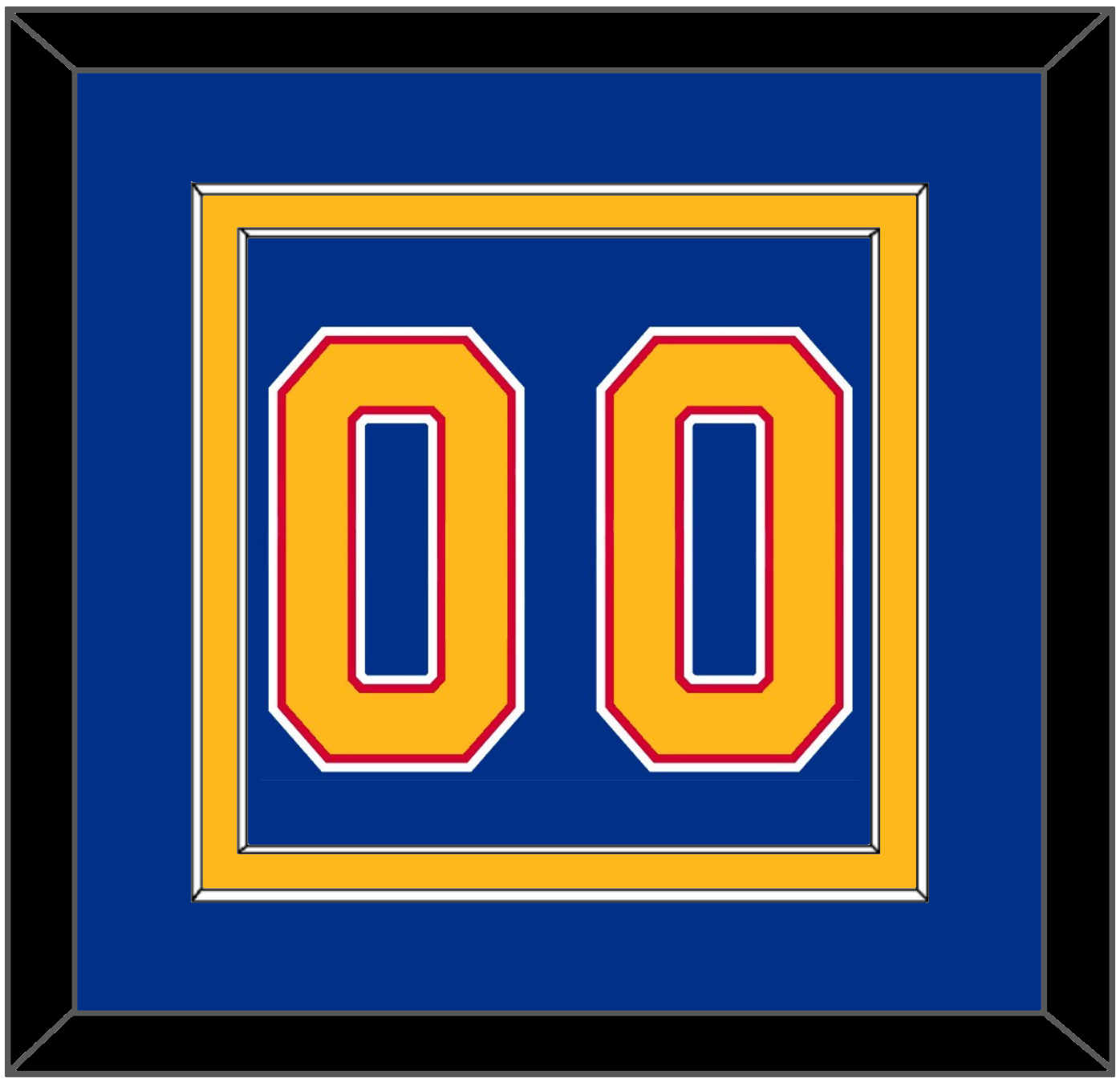 St. Louis Number (Back) - Road Blue (1992-1995) - Signature Tier 2