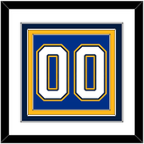 St. Louis Number (Back) - Home Blue (2017-2025) - Triple Mat 1