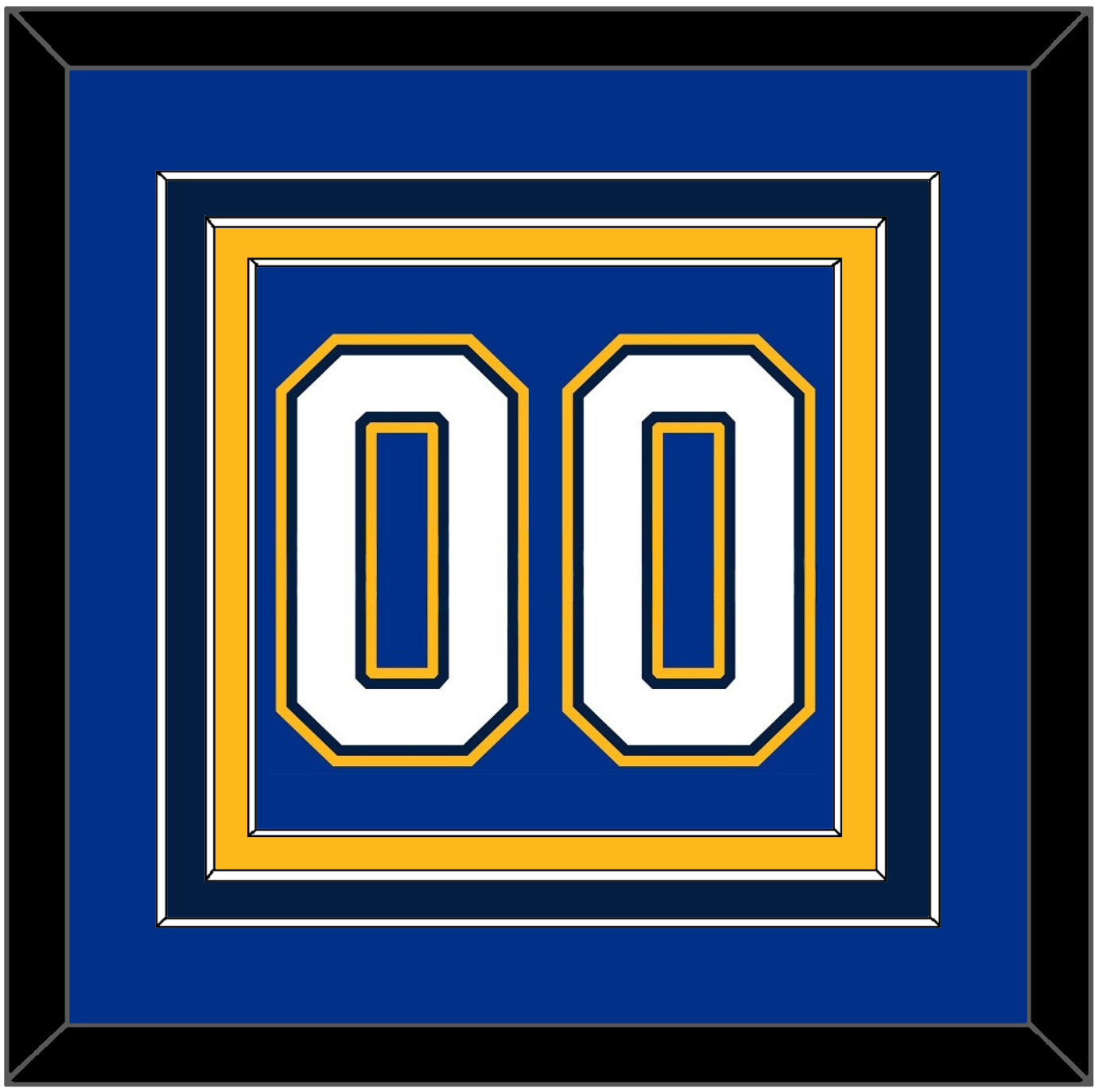 St. Louis Number (Back) - Home Blue (2017-2025) - Premier Tier 2