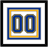 St. Louis Number (Back) - Home/Road White (1998-2007) - Triple Mat 1