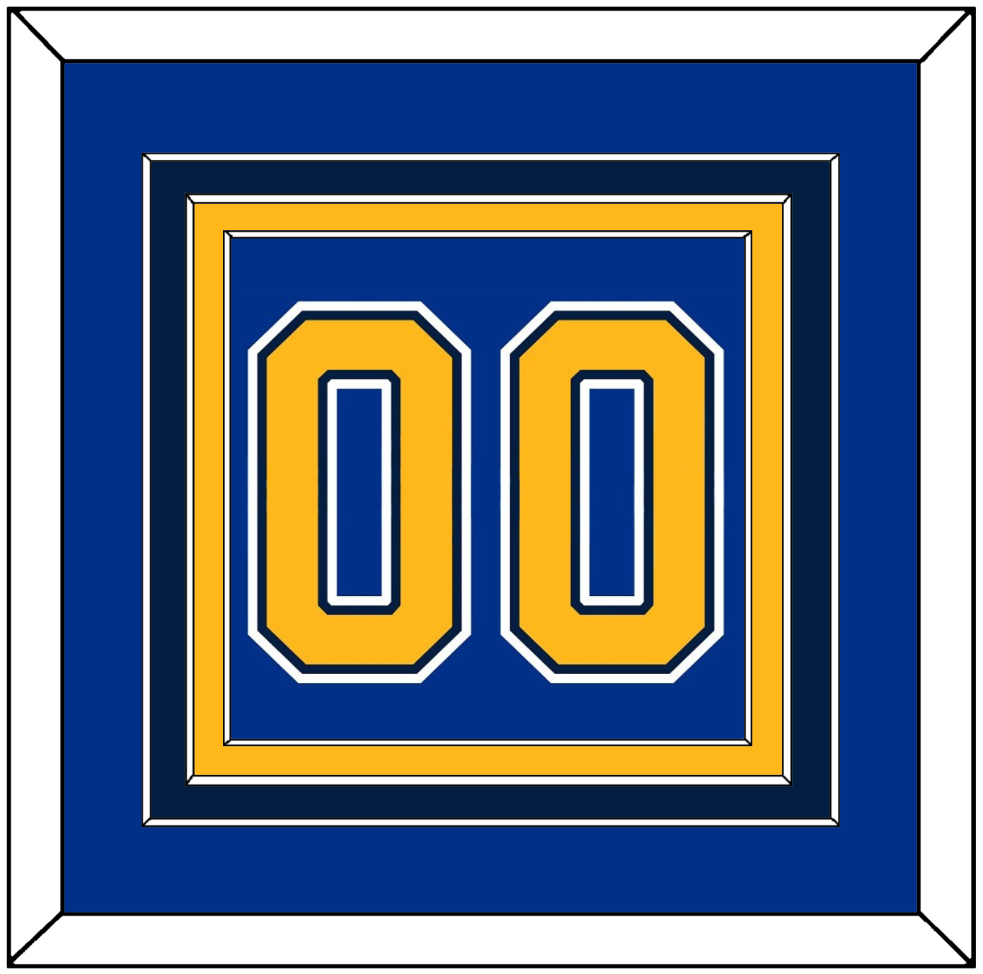 St. Louis Number (Back) - Home Blue (2007-2014) - Premier Tier 2