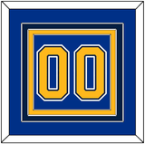 St. Louis Number (Back) - Road/Home Blue (1998-2007) - Triple Mat 2