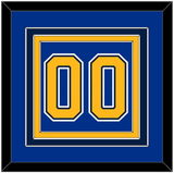 St. Louis Number (Back) - Road/Home Blue (1998-2007) - Triple Mat 2