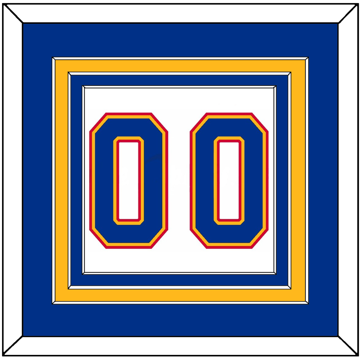St. Louis Number (Back) - Home White (1992-1995) - Premier Tier 3