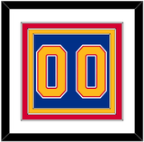 St. Louis Number (Back) - Road Blue (1992-1995) - Triple Mat 1