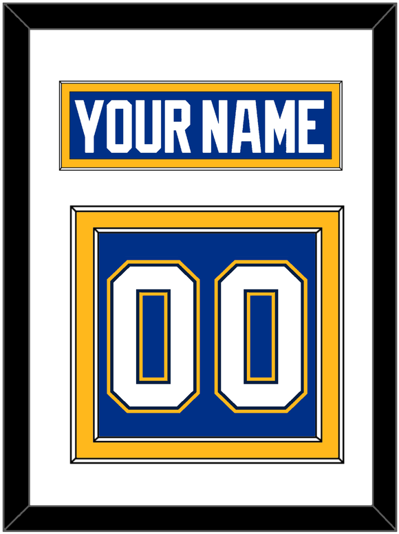 St. Louis Nameplate & Number (Back) - Home Blue - Double Mat 1