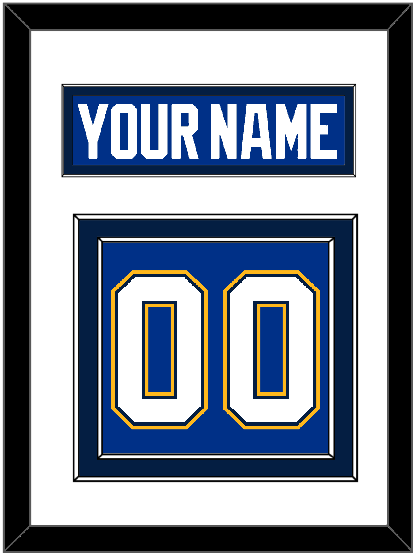 St. Louis Nameplate & Number (Back) - Alternate Blue - Signature Tier 2