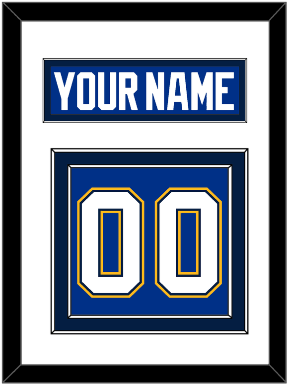 St. Louis Nameplate & Number (Back) - Home Blue - Double Mat 2