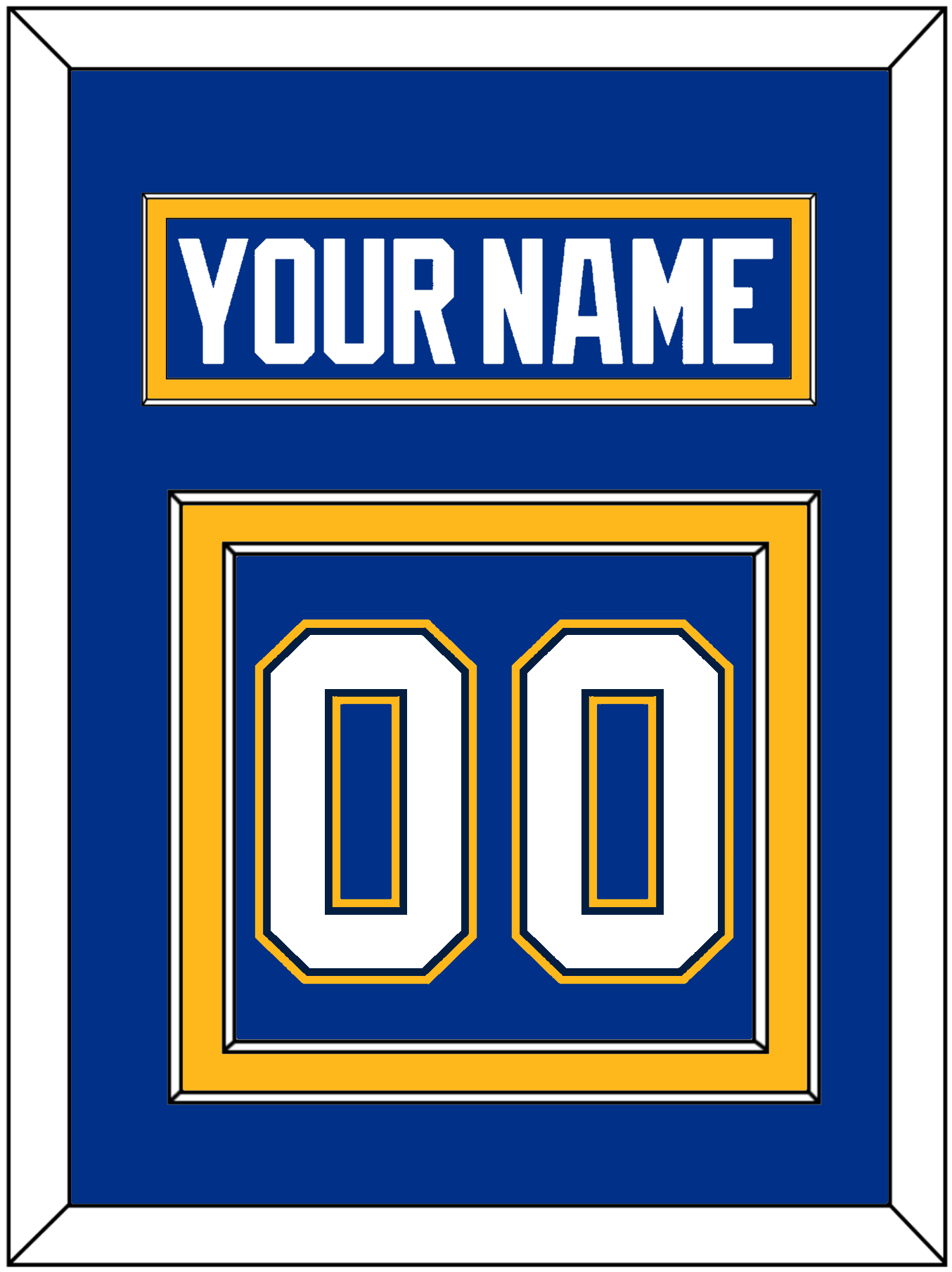 St. Louis Nameplate & Number (Back) - Alternate Blue - Signature Tier 3