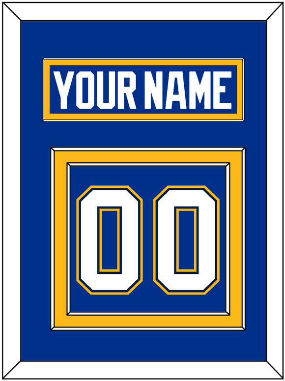 St. Louis Nameplate & Number (Back) - Home Blue - Double Mat 3