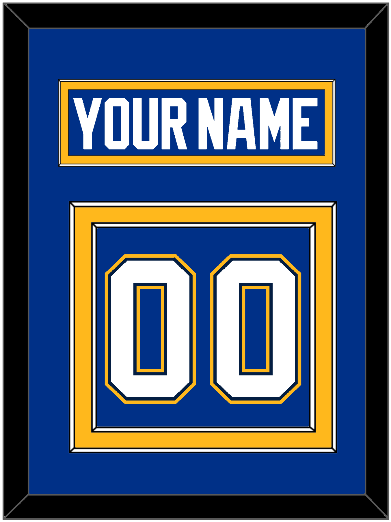 St. Louis Nameplate & Number (Back) - Alternate Blue - Signature Tier 3