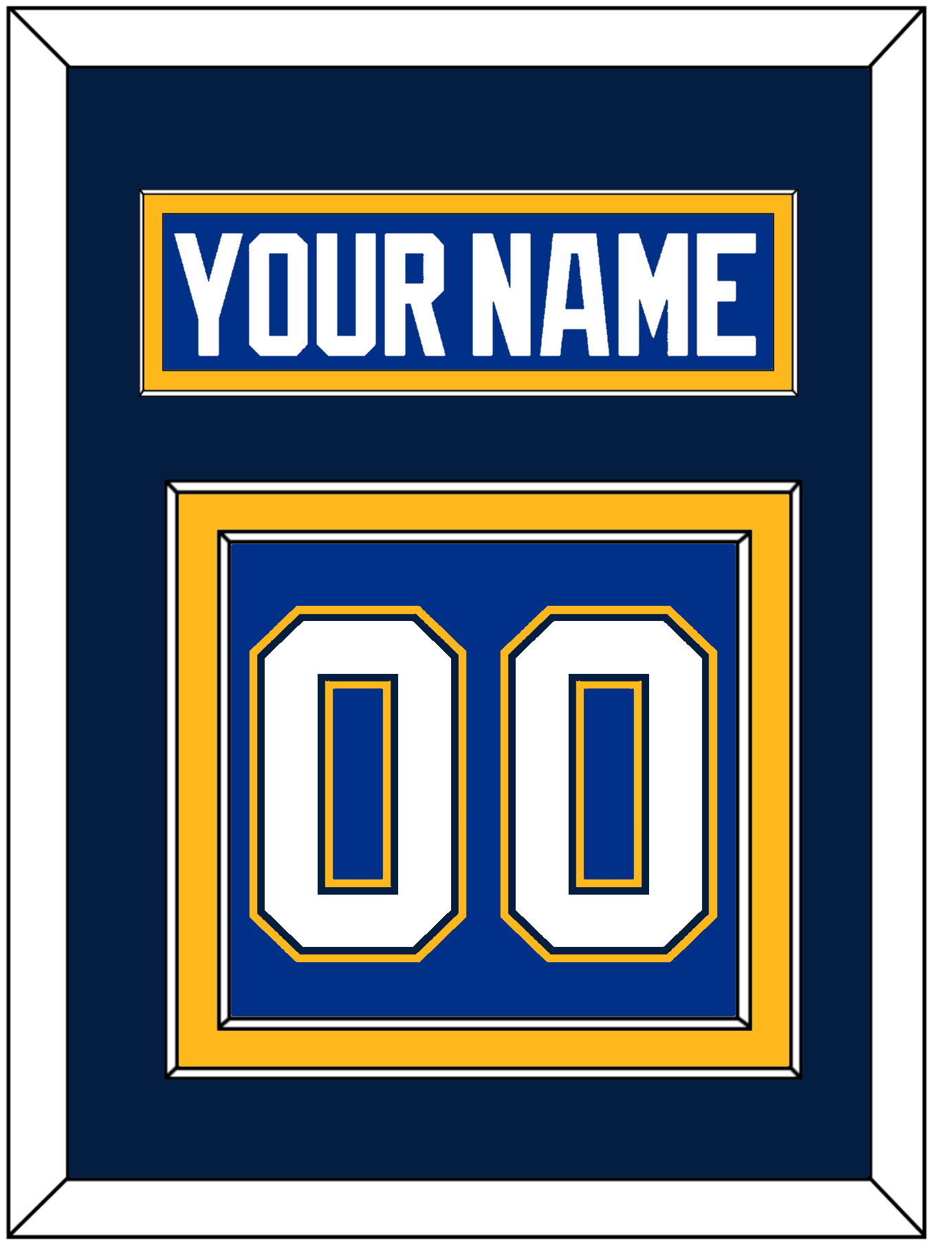 St. Louis Nameplate & Number (Back) - Alternate Blue - Signature Tier 4