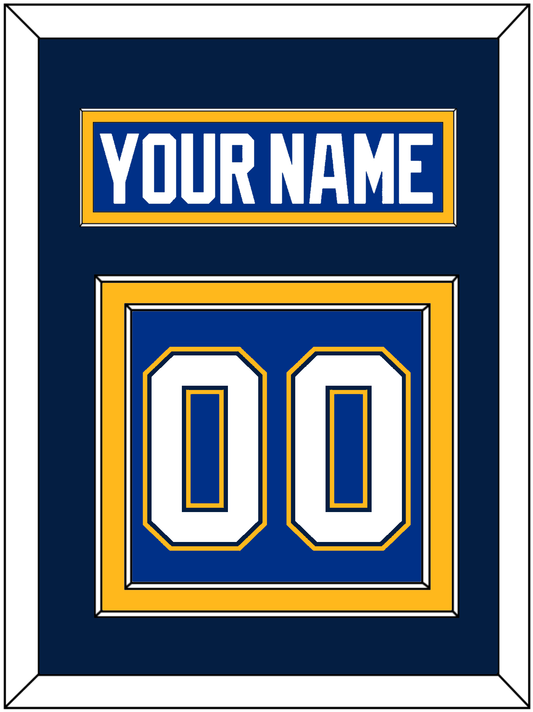 St. Louis Nameplate & Number (Back) - Alternate Blue - Signature Tier 4