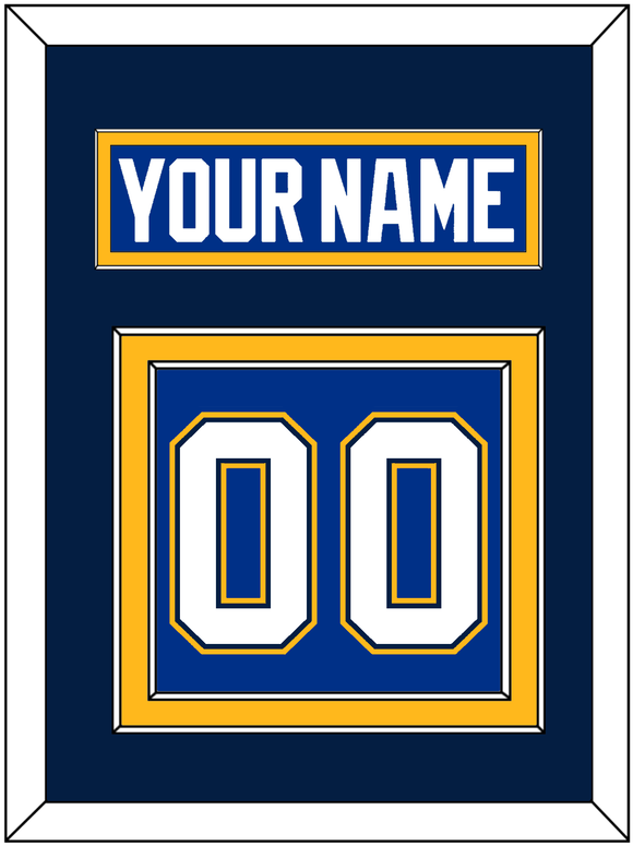 St. Louis Nameplate & Number (Back) - Home Blue - Double Mat 4