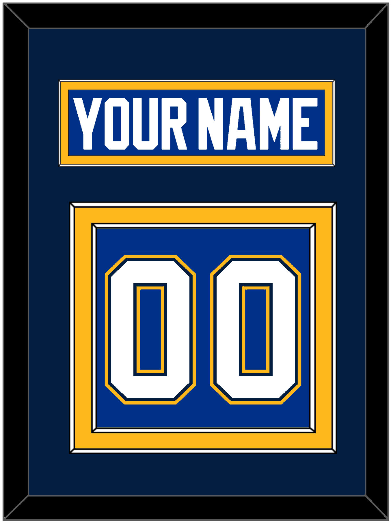 St. Louis Nameplate & Number (Back) - Alternate Blue - Signature Tier 4