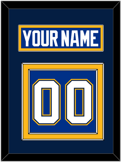 St. Louis Nameplate & Number (Back) - Alternate Blue - Signature Tier 4