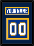 St. Louis Nameplate & Number (Back) - Home Blue - Double Mat 4