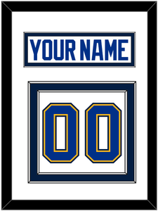 St. Louis Nameplate & Number (Back) - Road White - Double Mat 1