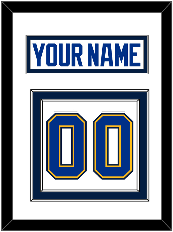St. Louis Nameplate & Number (Back) - Road White - Double Mat 1