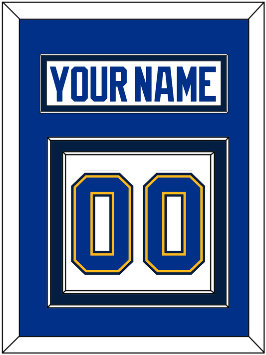 St. Louis Nameplate & Number (Back) - Road White (2017-2025) - Signature Tier 2