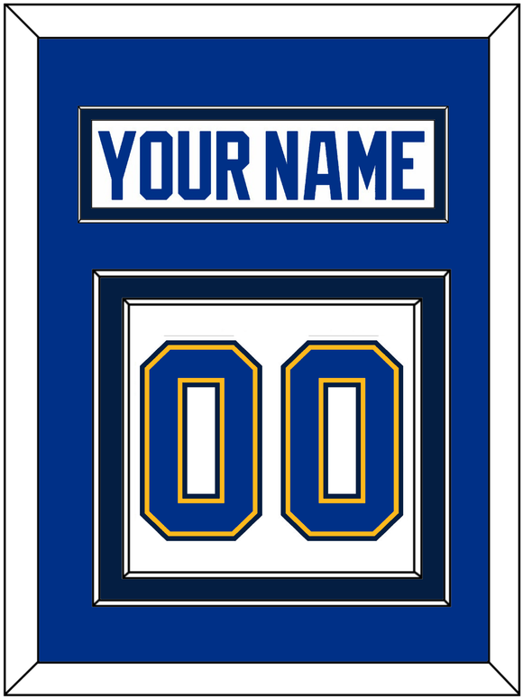 St. Louis Nameplate & Number (Back) - Road White - Double Mat 2