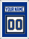St. Louis Nameplate & Number (Back) - Road White (2014-2017) - Double Mat 2