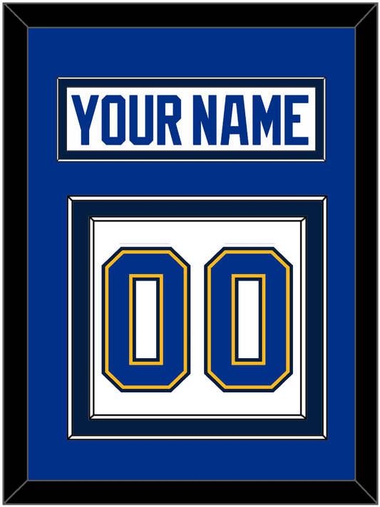 St. Louis Nameplate & Number (Back) - Road White (2017-2025) - Signature Tier 2