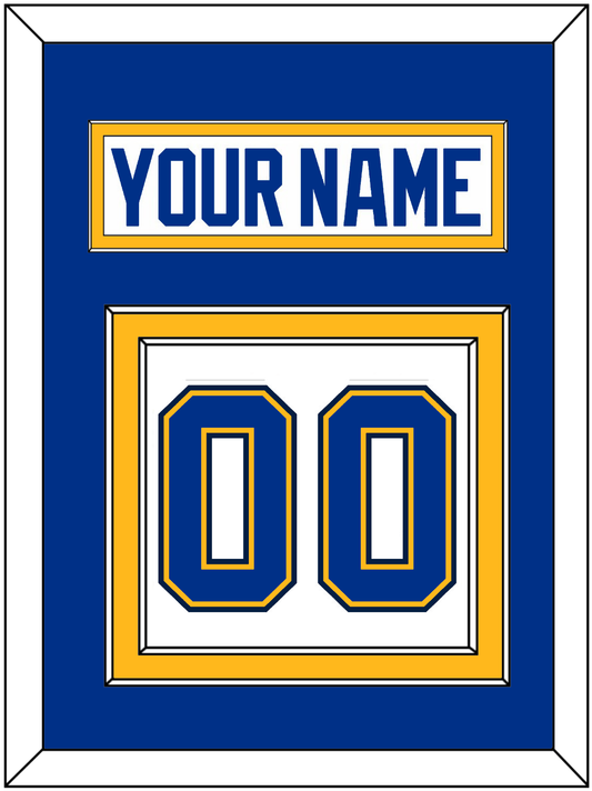 St. Louis Nameplate & Number (Back) - Road White (2017-2025) - Signature Tier 3
