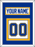 St. Louis Nameplate & Number (Back) - Home/Road White (1998-2007) - Double Mat 3