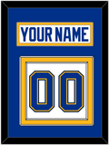 St. Louis Nameplate & Number (Back) - Home/Road White (1998-2007) - Double Mat 3