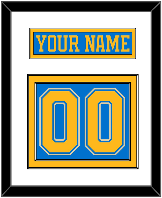 St. Louis Nameplate & Number (Back) - Alternate Blue (2018-2025) - Signature Tier 1