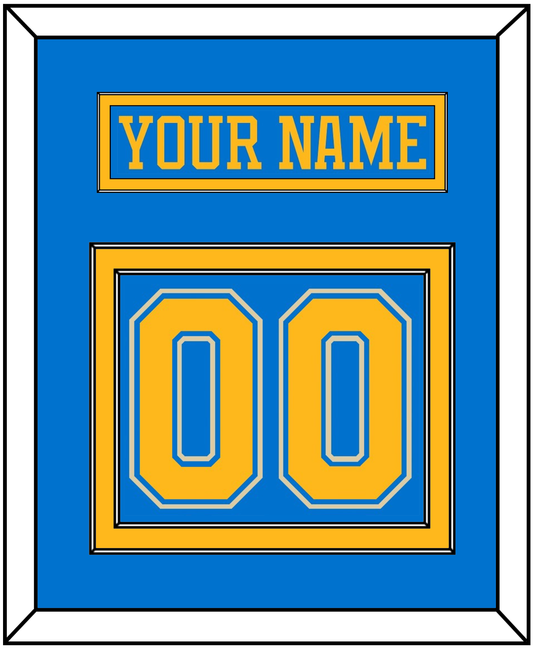 St. Louis Nameplate & Number (Back) - Alternate Blue (2018-2025) - Signature Tier 2