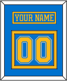 St. Louis Nameplate & Number (Back) - Alternate Blue (2018-2025) - Double Mat 2
