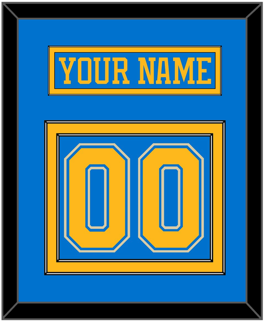 St. Louis Nameplate & Number (Back) - Alternate Blue (2018-2025) - Signature Tier 2