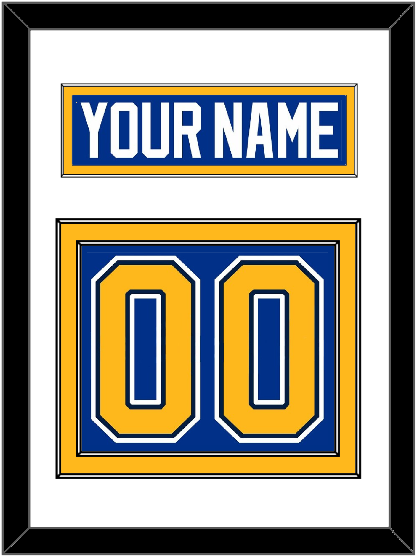 St. Louis Nameplate & Number (Back) - Home Blue (2007-2014) - Signature Tier 1