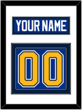 St. Louis Nameplate & Number (Back) - Home Blue (2007-2014) - Double Mat 2