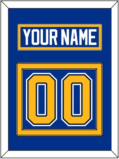 St. Louis Nameplate & Number (Back) - Home Blue (2007-2014) - Signature Tier 3