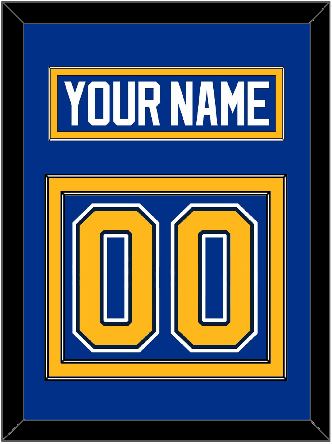 St. Louis Nameplate & Number (Back) - Home Blue (2007-2014) - Signature Tier 3