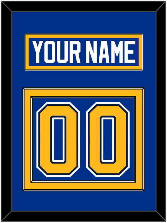 St. Louis Nameplate & Number (Back) - Home Blue (2014-2017) - Signature Tier 3