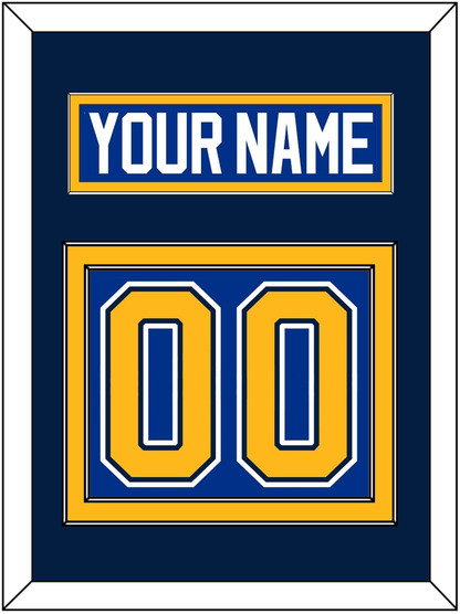St. Louis Nameplate & Number (Back) - Home Blue (2007-2014) - Signature Tier 4