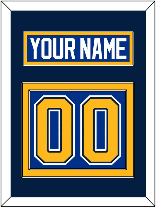 St. Louis Nameplate & Number (Back) - Home Blue (2014-2017) - Signature Tier 4
