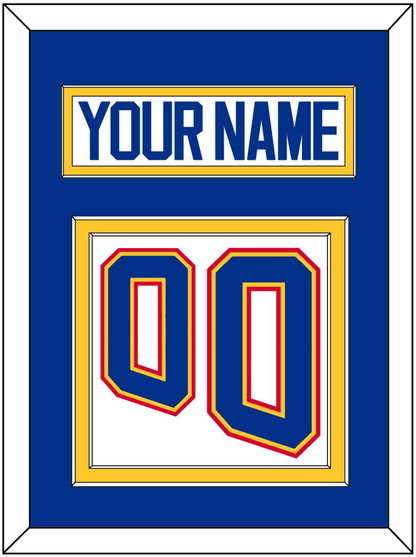 St. Louis Nameplate & Number (Back) - Home White (1995-1998) - Signature Tier 2