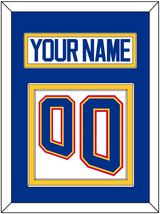 St. Louis Nameplate & Number (Back) - Home White (1995-1998) - Signature Tier 2