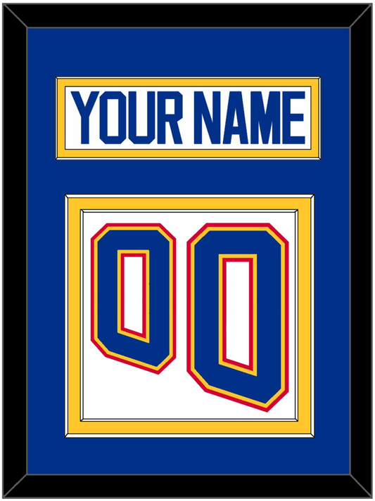 St. Louis Nameplate & Number (Back) - Home White (1995-1998) - Signature Tier 2