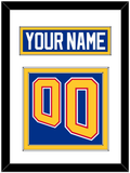 St. Louis Nameplate & Number (Back) - Road Blue (1995-1998) - Double Mat 1